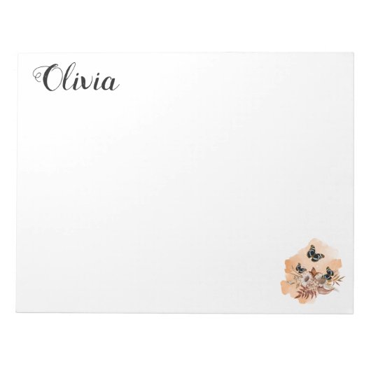 Bouquet floral blooming garden ノートパッド (正面)