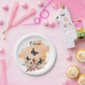 Bouquet floral blooming garden ペーパープレート (パーティー)