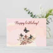 Bouquet floral blooming garden 招待状 (スタンド正面)