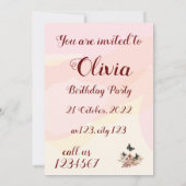 Bouquet floral blooming garden 招待状 (裏面)