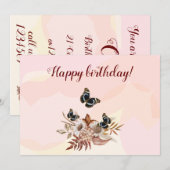 Bouquet floral blooming garden 招待状 (正面/裏面)