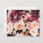 Bouquet Floral Burgundy QR code Details Wedding  (裏面)