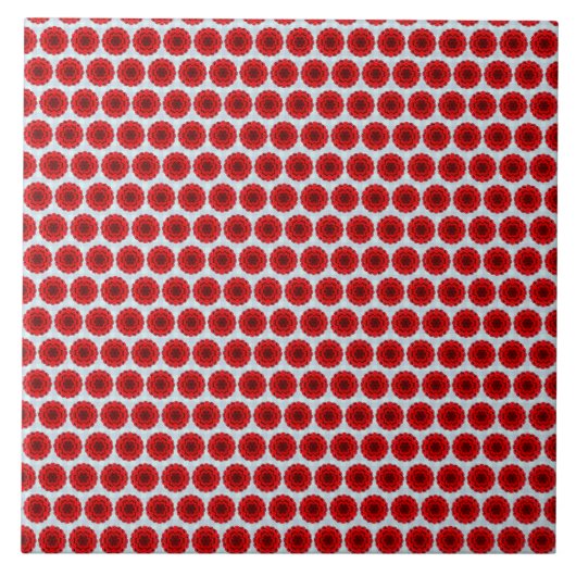 Bouquet floral Cœur de rose rouge abstrait タイル (正面)