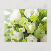 Bouquet from different white seasonal flower ポストカード (正面)