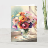 Bouquet in a Window Friend誕生日 カード (正面)