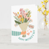 Bouquet of Flowers Happy Mother's Day カード (黄色い花)