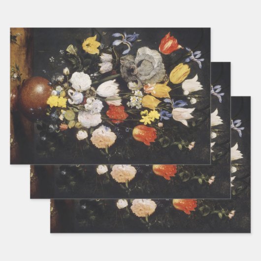 Bouquet of Flowers in an Earthenware Vase (1610) ラッピングペーパーシート (セット)