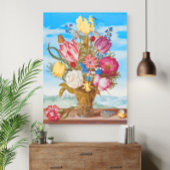 Bouquet of Flowers on a Ledge (1619) by Bosschaert ポスター