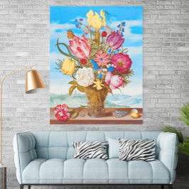 Bouquet of Flowers on a Ledge (1619) by Bosschaert ポスター