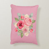 Bouquet of Painted Pink Roses アクセントクッション (裏面(縦))