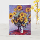 Bouquet of Sunflowers by Claude Monet,ヴィンテージ・アート カード (黄色い花)
