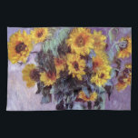 Bouquet of Sunflowers by Claude Monet,ヴィンテージ・アート キッチンタオル<br><div class="desc">クロード・モネによるサンフラワーの花束(1881)は、ヴィンテージの印象派素晴らしの美術フローラの静止絵画生活だ。庭から黄色に咲く花。花瓶の中の夏の季節のひまわりの花束。アーティストについて：クロード・モネ(1840-1926)は印象派の運動の創始者であフランスのり絵画、その絵画の大部分は「空中に浮かぶ」（野外に浮かぶ）スタイル印象派の風景である。</div>