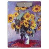 Bouquet of Sunflowers by Claude Monet,ヴィンテージ・アート クリップボード (正面)