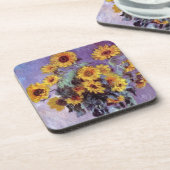 Bouquet of Sunflowers by Claude Monet,ヴィンテージ・アート コースター (左側)