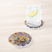 Bouquet of Sunflowers by Claude Monet,ヴィンテージ・アート コースター (側面)