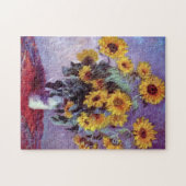 Bouquet of Sunflowers by Claude Monet,ヴィンテージ・アート ジグソーパズル (横)