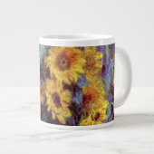 Bouquet of Sunflowers by Claude Monet,ヴィンテージ・アート ジャンボコーヒーマグカップ (正面右)