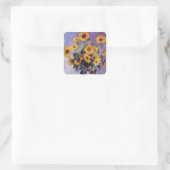 Bouquet of Sunflowers by Claude Monet,ヴィンテージ・アート スクエアシール (バッグ)