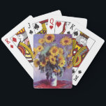Bouquet of Sunflowers by Claude Monet,ヴィンテージ・アート トランプ<br><div class="desc">クロード・モネによるサンフラワーの花束(1881)は、ヴィンテージの印象派素晴らしの美術フローラの静止絵画生活だ。庭から黄色に咲く花。花瓶の中の夏の季節のひまわりの花束。アーティストについて：クロード・モネ(1840-1926)は印象派の運動の創始者であフランスのり絵画、その絵画の大部分は「空中に浮かぶ」（野外に浮かぶ）スタイル印象派の風景である。</div>