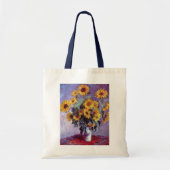 Bouquet of Sunflowers by Claude Monet,ヴィンテージ・アート トートバッグ (正面)