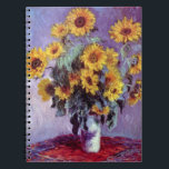 Bouquet of Sunflowers by Claude Monet,ヴィンテージ・アート ノートブック<br><div class="desc">クロード・モネによるサンフラワーの花束(1881)は、ヴィンテージの印象派素晴らしの美術フローラの静止絵画生活だ。庭から黄色に咲く花。花瓶の中の夏の季節のひまわりの花束。アーティストについて：クロード・モネ(1840-1926)は印象派の運動の創始者であフランスのり絵画、その絵画の大部分は「空中に浮かぶ」（野外に浮かぶ）スタイル印象派の風景である。</div>