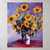 Bouquet of Sunflowers by Claude Monet,ヴィンテージ・アート ポスター (正面)