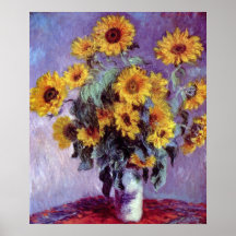 Bouquet of Sunflowers by Claude Monet,ヴィンテージ・アート