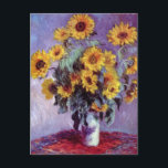 Bouquet of Sunflowers by Claude Monet,ヴィンテージ・アート ポストカード<br><div class="desc">クロード・モネによるサンフラワーの花束(1881)は、ヴィンテージの印象派素晴らしの美術フローラの静止絵画生活だ。庭から黄色に咲く花。花瓶の中の夏の季節のひまわりの花束。アーティストについて：クロード・モネ(1840-1926)は印象派の運動の創始者であフランスのり絵画、その絵画の大部分は「空中に浮かぶ」（野外に浮かぶ）スタイル印象派の風景である。</div>