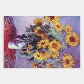Bouquet of Sunflowers by Claude Monet,ヴィンテージ・アート ラッピングペーパーシート (正面3)