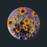 Bouquet of Sunflowers by Claude Monet,ヴィンテージ・アート 缶バッジ<br><div class="desc">クロード・モネによるサンフラワーの花束(1881)は、ヴィンテージの印象派素晴らしの美術フローラの静止絵画生活だ。庭から黄色に咲く花。花瓶の中の夏の季節のひまわりの花束。アーティストについて：クロード・モネ(1840-1926)は印象派の運動の創始者であフランスのり絵画、その絵画の大部分は「空中に浮かぶ」（野外に浮かぶ）スタイル印象派の風景である。</div>