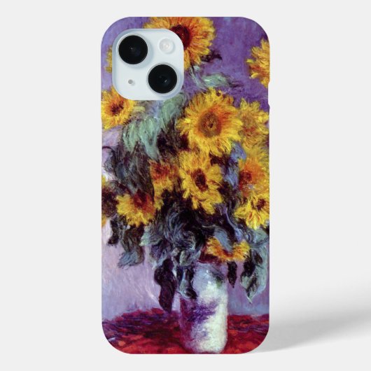 Bouquet of Sunflowers by Claude Monet,ヴィンテージ・アート Case-Mate iPhoneケース (裏面)