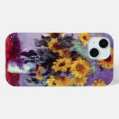 Bouquet of Sunflowers by Claude Monet,ヴィンテージ・アート Case-Mate iPhoneケース (裏面 (横))