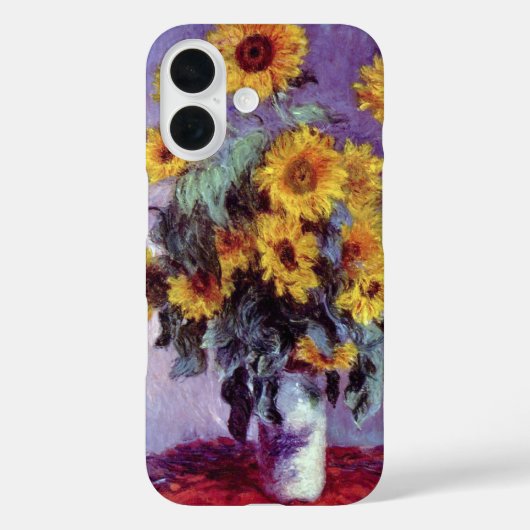 Bouquet of Sunflowers by Claude Monet,ヴィンテージ・アート Case-Mate iPhoneケース (裏面)