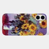 Bouquet of Sunflowers by Claude Monet,ヴィンテージ・アート Case-Mate iPhoneケース (裏面 (横))