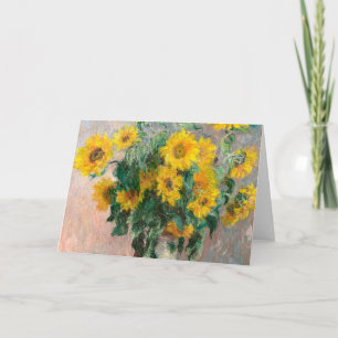 Bouquet of Sunflowers by Monet Impressionist カード