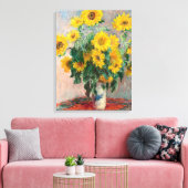 Bouquet of Sunflowers by Monet Impressionist キャンバスプリント (インサイチュ (リビング))