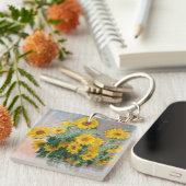 Bouquet of Sunflowers by Monet Impressionist キーホルダー (正面右)