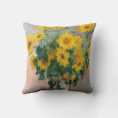 Bouquet of Sunflowers by Monet Impressionist クッション (裏面)
