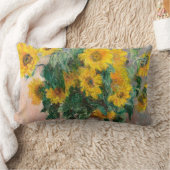Bouquet of Sunflowers by Monet Impressionist ランバークッション (ブランケット)