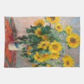 Bouquet of Sunflowers by Monet Impressionist Art キッチンタオル (横)