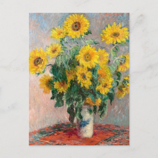 Bouquet of Sunflowers by Monet Impressionist Art ポストカード (正面)