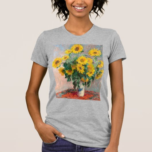 Bouquet of Sunflowers by Monet Impressionist Tシャツ (正面)