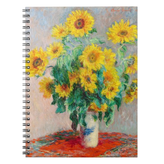 Bouquet of Sunflowers Claude Monet ノートブック (正面)