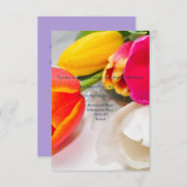 Bouquet of tulip wedding invitation エンクロージャーカード (正面/裏面)