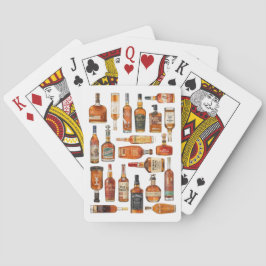 Bourbon Bottle Watercolor Deck of Cards トランプ