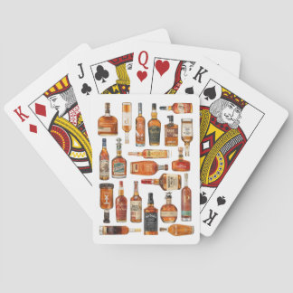Bourbon Bottle Watercolor Deck of Cards トランプ