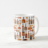 Bourbon Bottle Watercolor Mug コーヒーマグカップ (正面右)