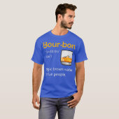 Bourbon Definition Drinking Quote Magic Brown Tシャツ (正面フル)