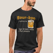 Bourbon Definition Magic Brown Water  Whisky  Men Tシャツ (正面)