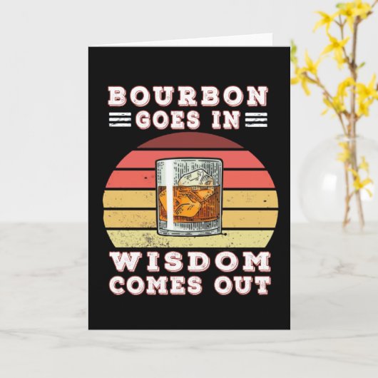 Bourbon goes in wisdom comes out カード (黄色い花)